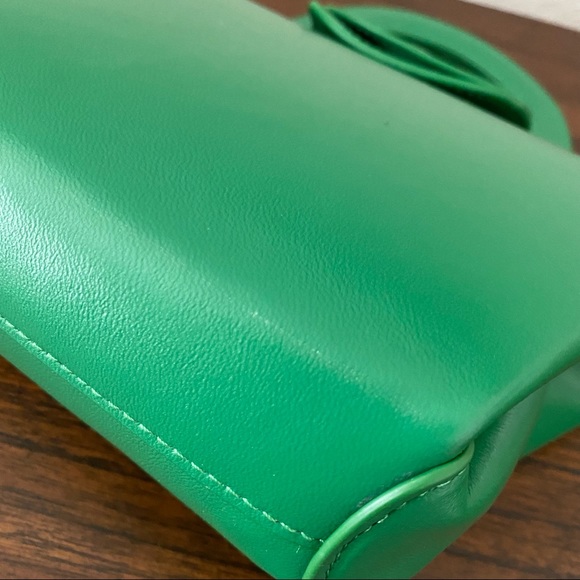 Racing Green Mini DOLL Top Handle Basket Crossbody Bag Satchel w/ Coin Pouch B5 - Picture 4 of 10